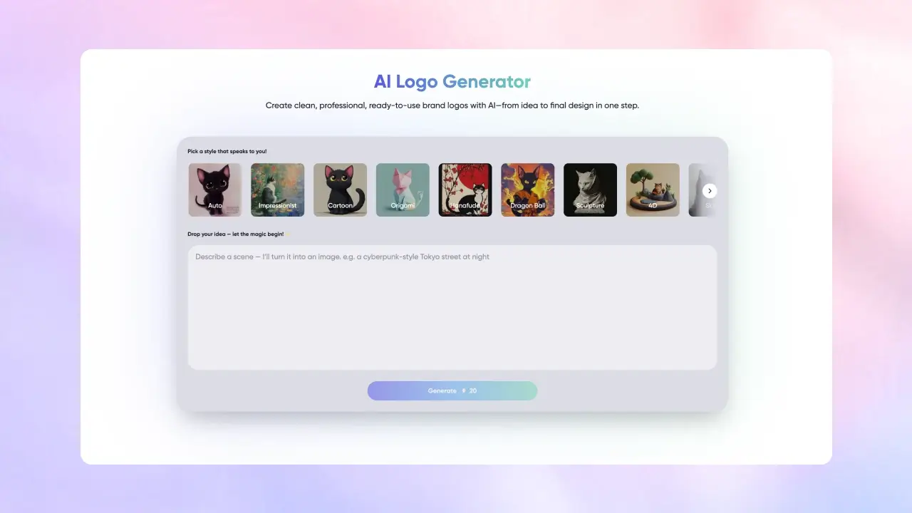 Generatore di logo AI